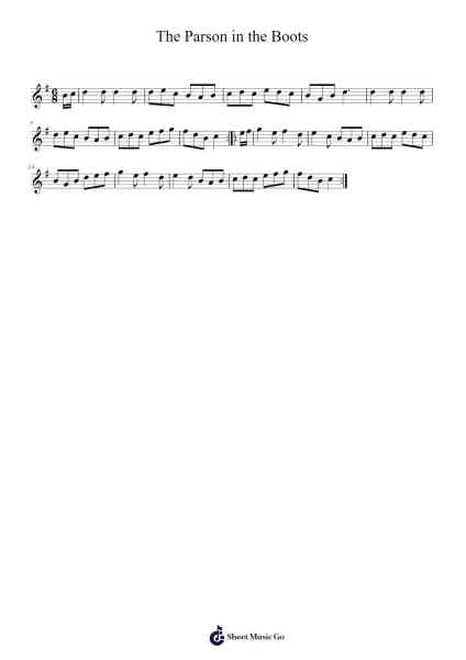 The Parson in the Boots Sheet Music by William Clarke-Arr.Osrias Drewnia