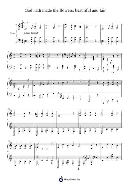 God Hath Made the Flowers 樂譜由 Isaac Watts - 編曲 Huttgie Bellcol