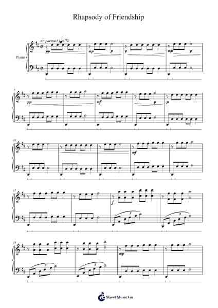 Rhapsody of Friendship Sheet Music by Wesley Ramsey-Arr.Darcarr