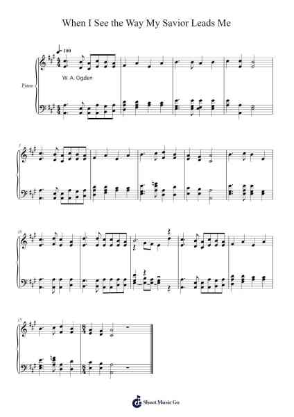 When I See the Way My Savior Leads Me Sheet Music by Isaac Watts-Arr.Wildbias