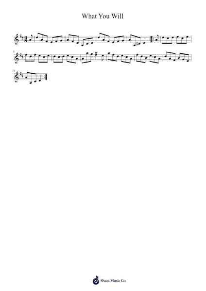 What You Will Sheet Music by Brynlee Charles-Arr.Saulnick Huddon