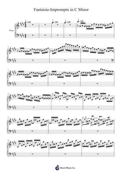 Fantaisie-Impromptu in C Minor 乐谱由 undefined - 编曲 Gorliz