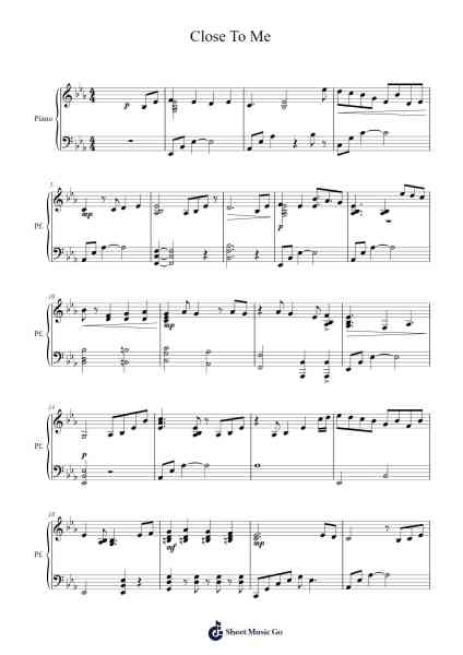Close To Me 樂譜由 Gioele Costagliola - 編曲 Kyleyy