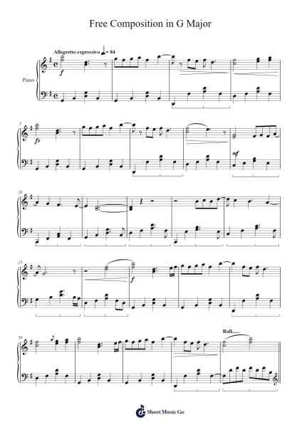 Free Composition in G Major Sheet Music by Isabelle Beaumont-Arr.Caescott