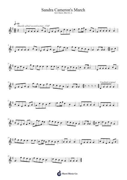 Sandra Cameron's March Sheet Music by Judoraft-Arr.Scripla Brookfe