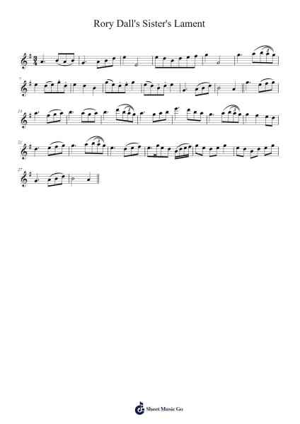Rory Dall's Sister's Lament Sheet Music oleh Prestissimin-Arr.Leaglan Piersmar