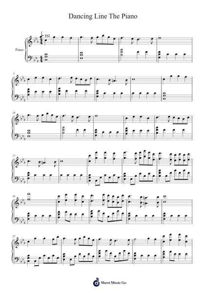 Dancing Line The Piano Sheet Music by MuseCallie-Arr.Hifaithe Fojames