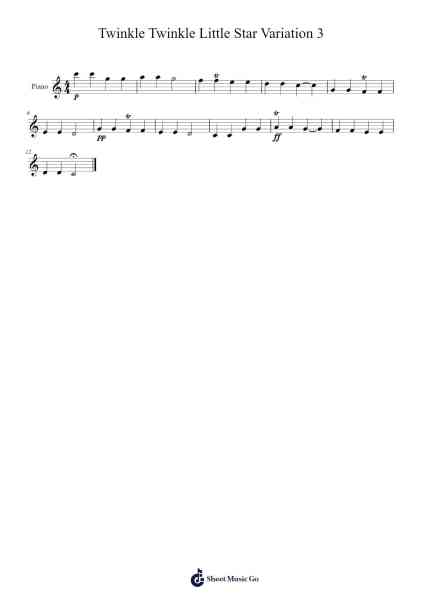Twinkle Twinkle Little Star Variation 3 Sheet Music by Jariatou Ngaruko-Arr.Sywatt