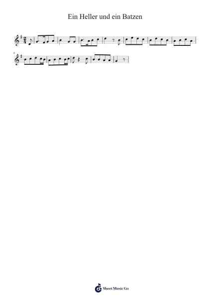 Ein Heller und ein Batzen โน้ตเพลงโดย Ridingbond-Arr.Besder