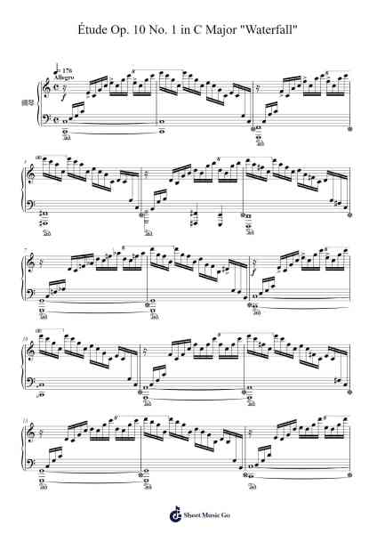Étude Op. 10 No. 1 in C Major "Waterfall" 악보 Frédéric Chopin - 편곡 Bobgy