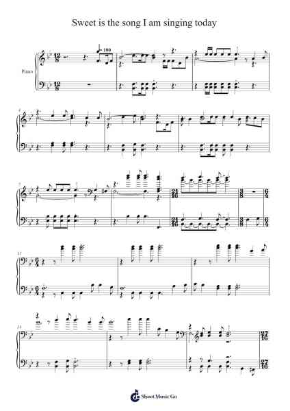 Sweet is the Song I am Singing Today Partition de musique par Isaac Watts-Arr.Funkdrich Mansbing