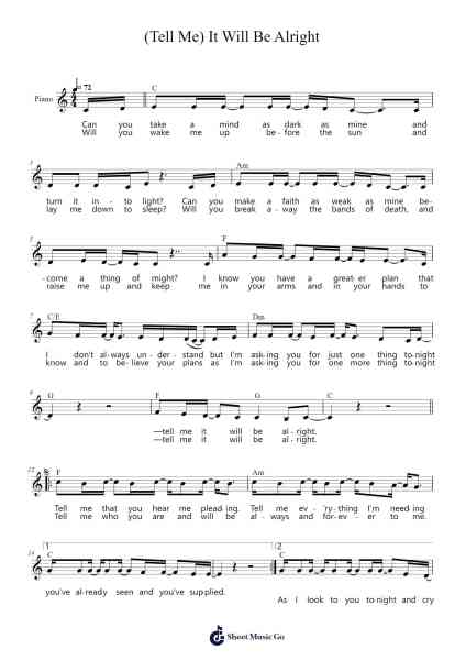 (Tell Me) It Will Be Alright Sheet Music by Scott W. Mains-Arr.Tessice Irvan