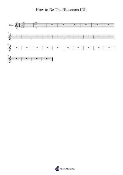 How to Be The Bluecoats IRL 乐谱由 Charnee - 编曲 Sansea