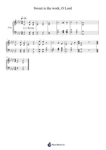 Sweet is the work, O Lord Partition de musique par undefined-Arr.Grever Carhume