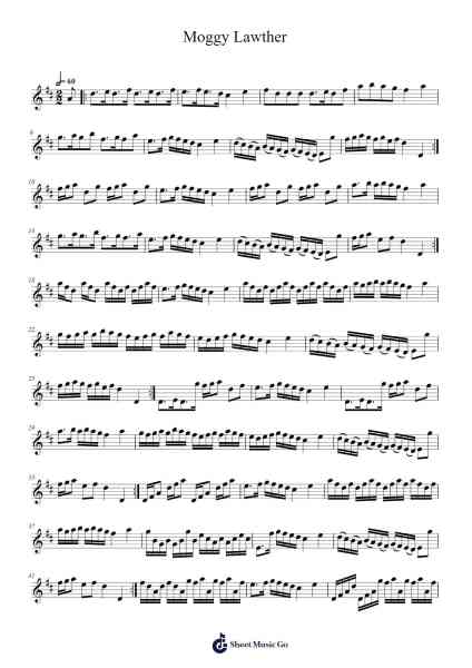 Moggy Lawther Sheet Music by Ayana Preston-Arr.Jenrene Fares