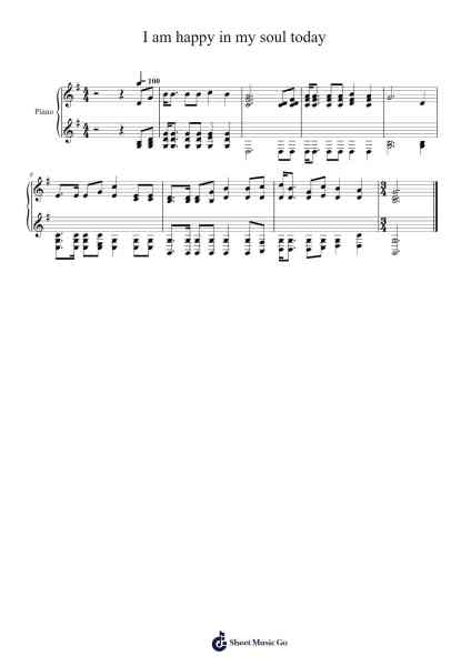 I Am Happy In My Soul Today 악보 Isaac Watts - 편곡 Betle