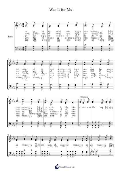 Was It for Me Sheet Music by Wrex-Arr.Halrald