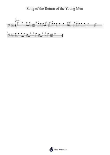 Song of the Return of the Young Men Musica per pianoforte di Teton Sioux Band - Arr.Fieldtein