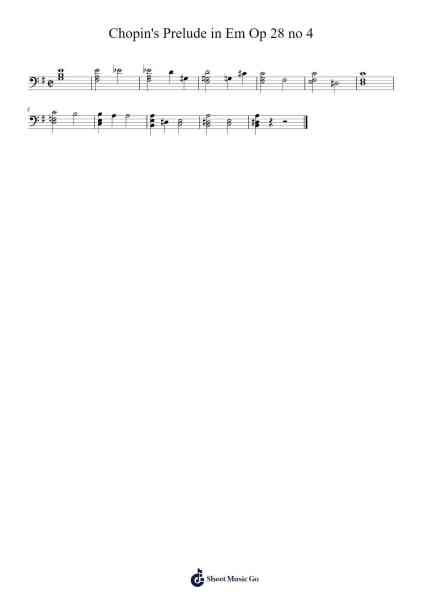 Chopin's Prelude in Em Op 28 no 4 Sheet Music oleh Chopin-Arr.Dougtin Vashop