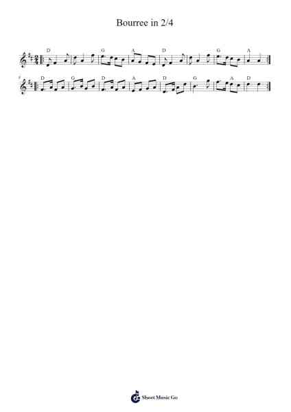Bourree in 2/4 樂譜由 Selo Lysel - 編曲 Osrias Drewnia