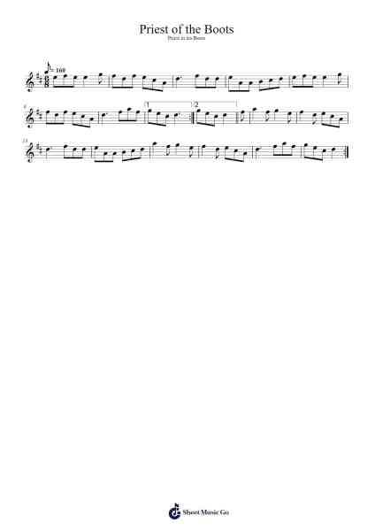 Priest of the Boots Sheet Music by Judoraft-Arr.Swinthea