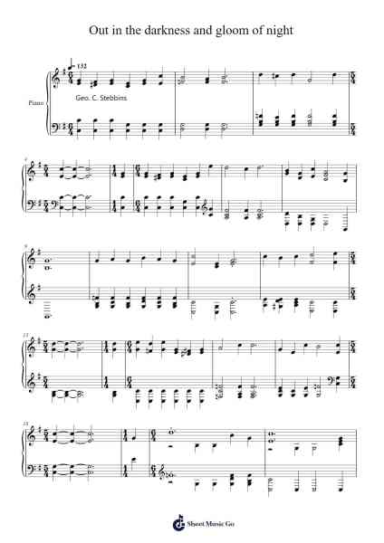 Out in the Darkness and Gloom of Night Sheet Music by Isaac Watts-Arr.Cromflower Raeck