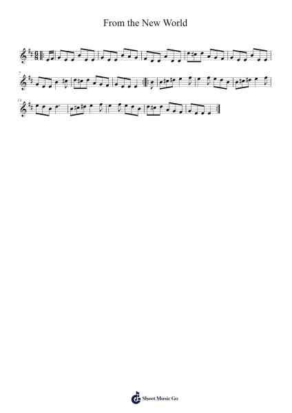 From the New World 樂譜由 Peter_94 - 編曲 Markthur