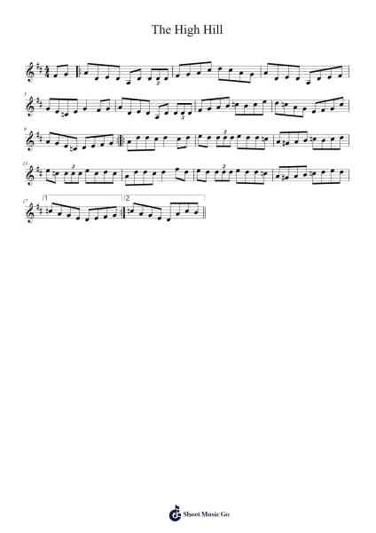 The High Hill 楽譜 by Peter_94-Arr.Sibylmos Fordridge