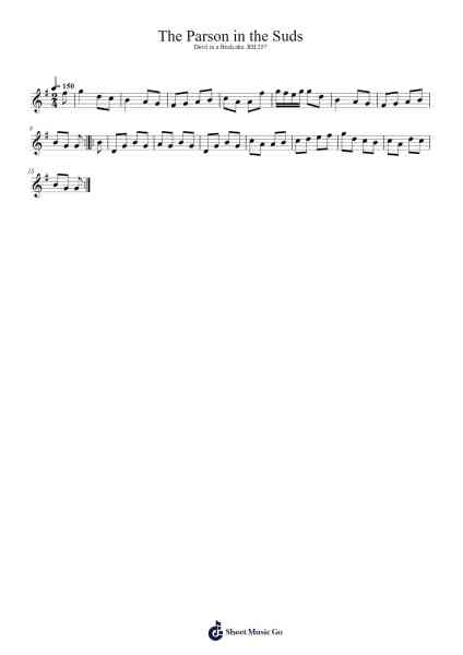 The Parson in the Suds 乐谱由 undefined - 编曲 Yvettepe