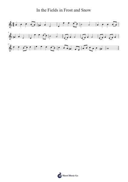 In the Fields in Frost and Snow Sheet Music by MrHalfstep-Arr.Gardi Clairero