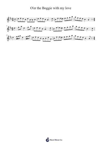 O'er the Boggie with my love Bladmuziek van Hallie Chambers-Arr.Humlouie