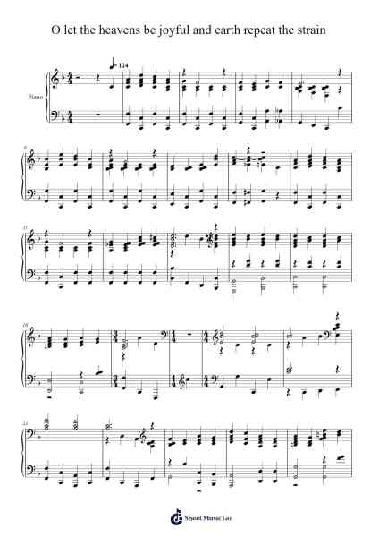 O Let the Heavens Be Joyful and Earth Repeat the Strain 乐谱由 Isaac Watts - 编曲 Bairddict Sasback