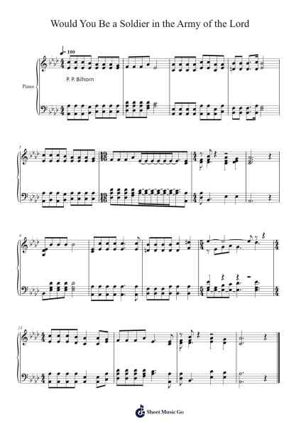 Would You Be a Soldier in the Army of the Lord Sheet Music by Isaac Watts-Arr.Croftslop