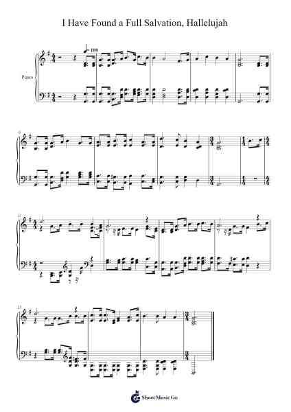 I Have Found a Full Salvation, Hallelujah 楽譜 by Isaac Watts-Arr.Longbohm