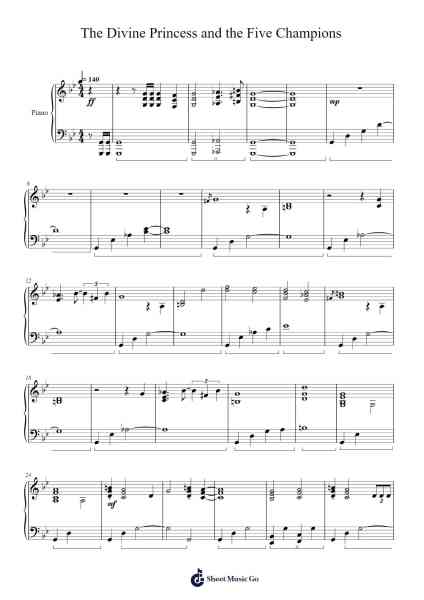 The Divine Princess and the Five Champions Sheet Music by Manaka Kataoka/Koji Kondo-Arr.Bobright