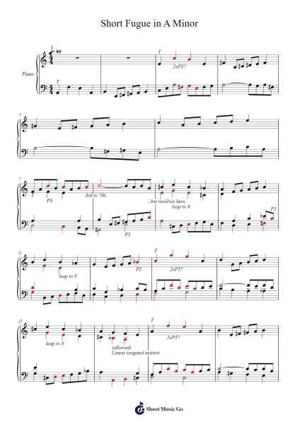 Short Fugue in A Minor 악보 Sam Halbertsma - 편곡 Simpdre