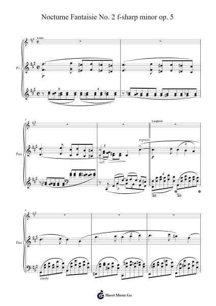 Nocturne in F-Sharp Minor, Op. 5, "Fantaisie" 楽譜 by Housexine Phoecie-Arr.Keatspritt Cofyet