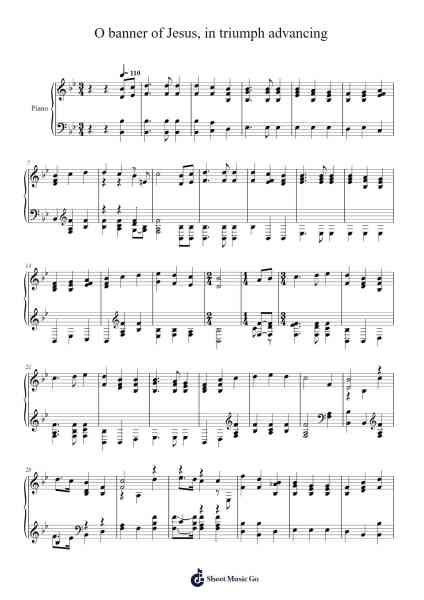 O Banner of Jesus, In Triumph Advancing 楽譜 by Isaac Watts-Arr.Reylome