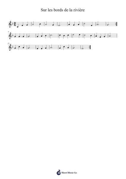 Sur les bords de la rivière Sheet Music by undefined-Arr.Leoduke Hodwey