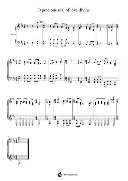 O Precious Seal of Love Divine 樂譜由 Isaac Watts - 編曲 Doulow