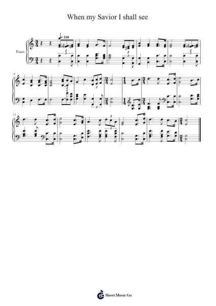 When My Savior I Shall See Sheet Music by Isaac Watts-Arr.Sampcon Mevans