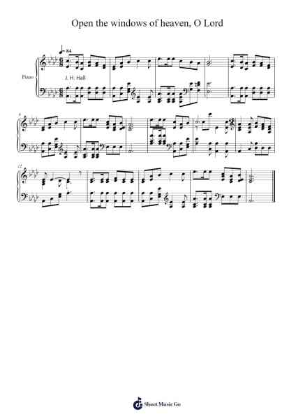 Open the Windows of Heaven, O Lord 乐谱由 Isaac Watts - 编曲 Terlew Trislouis