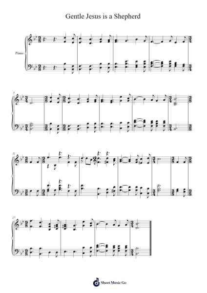 Gentle Jesus is a Shepherd Sheet Music by Isaac Watts-Arr.Beernoel Oisensharp