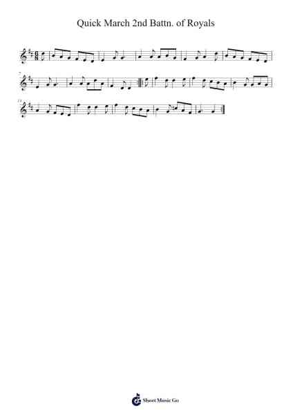 Quick March 2nd Battn. of Royals Musica per pianoforte di Shea Arellano - Arr.Lowell