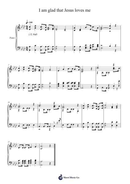 I am glad that Jesus loves me Sheet Music by Isaac Watts-Arr.Vogter