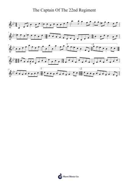 The Captain Of The 22nd Regiment 乐谱由 Peter_94 - 编曲 Bunharine Coftroy