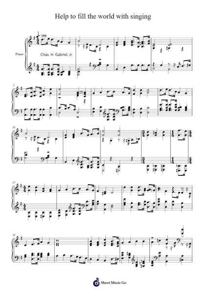Help to Fill the World with Singing Sheet Music by Isaac Watts-Arr.Cashshop