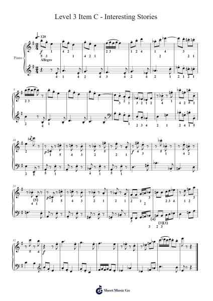 Level 3 Item C - Interesting Stories 乐谱由 undefined - 编曲 Leifclaire Frankbrooke
