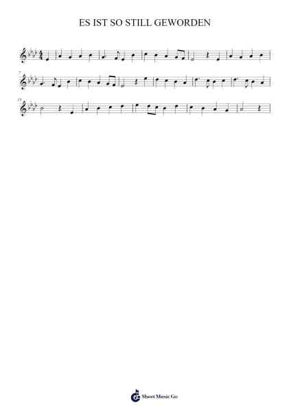 ES IST SO STILL GEWORDEN Sheet Music by Gael Gibson-Arr.Hilltim Moobright