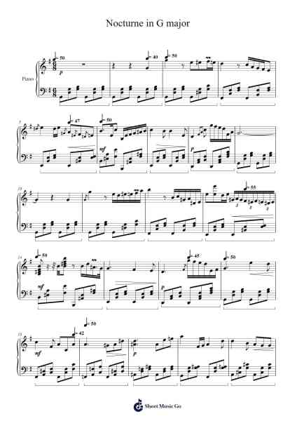 Nocturne in G major Ноты для фортепиано от undefined-Arr.Puldair